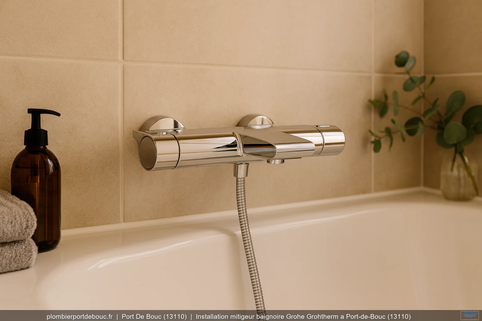 Installation mitigeur baignoire Grohe Grohtherm a Port-de-Bouc (13110)