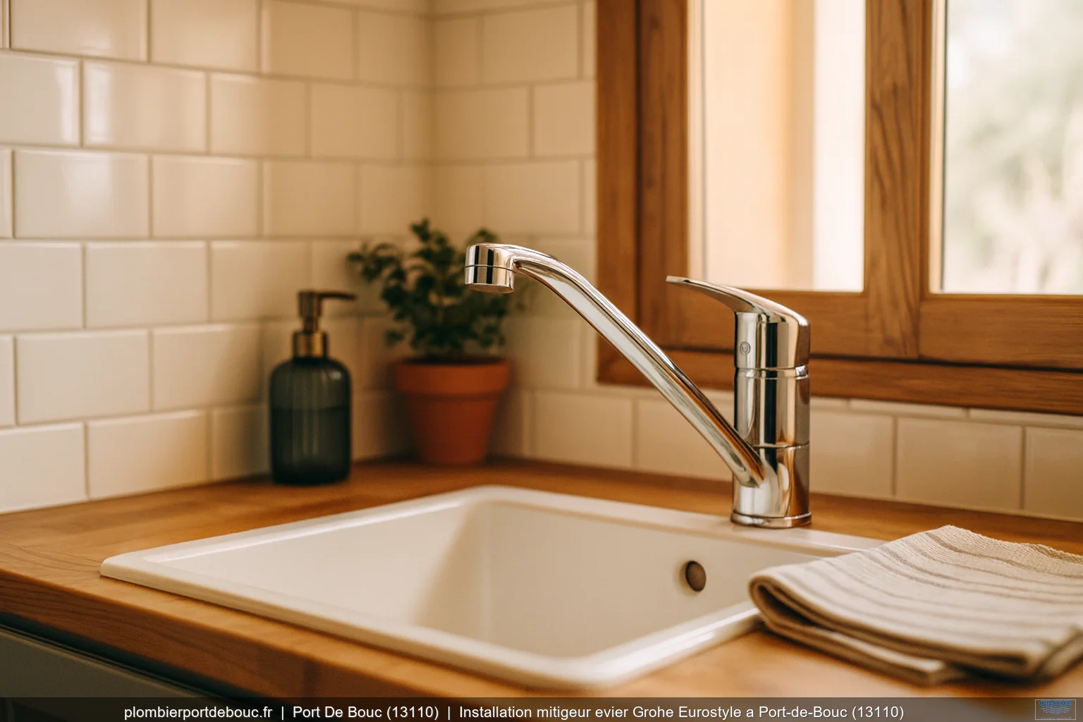 Installation mitigeur evier Grohe Eurostyle a Port-de-Bouc (13110)