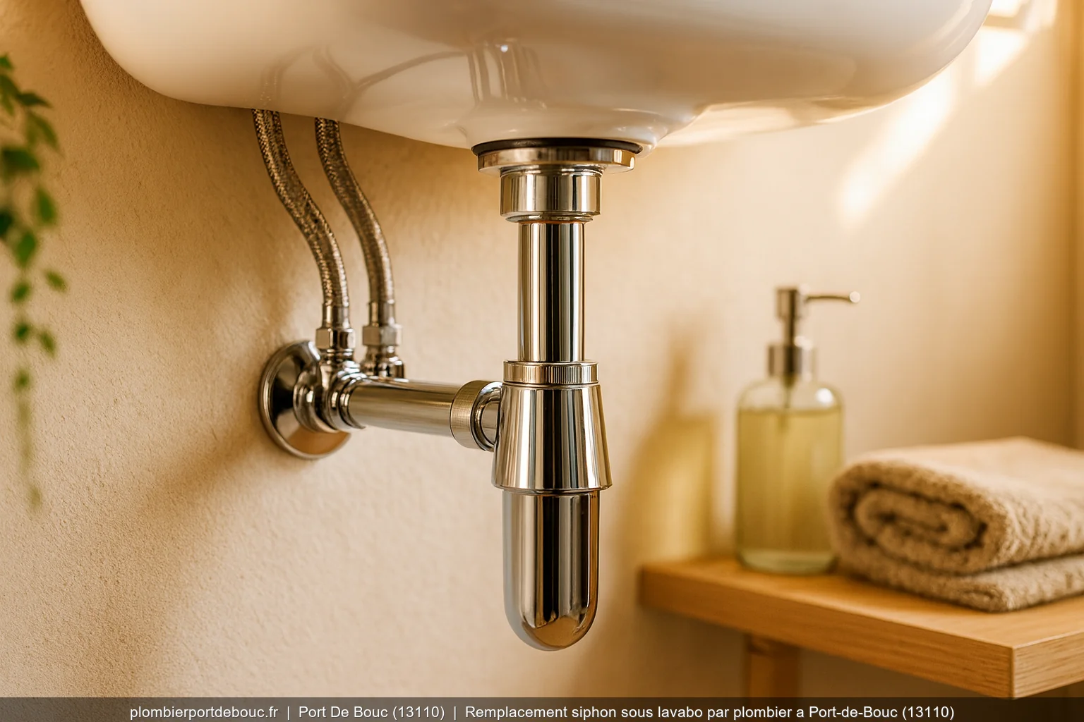 Remplacement siphon sous lavabo par plombier a Port-de-Bouc (13110)